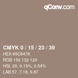 Color code: CMYK 0 / 15 / 23 / 39 | qconv.com