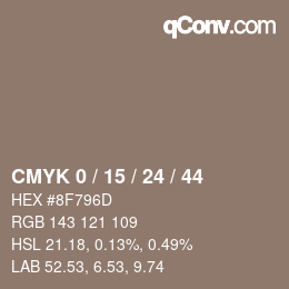 颜色代码: CMYK 0 / 15 / 24 / 44 | qconv.com