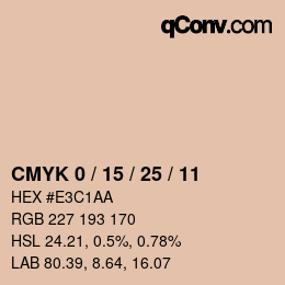Color code: CMYK 0 / 15 / 25 / 11 | qconv.com