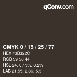 Código de color: CMYK 0 / 15 / 25 / 77 | qconv.com
