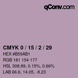 Color code: CMYK 0 / 15 / 2 / 29 | qconv.com