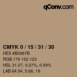 Color code: CMYK 0 / 15 / 31 / 30 | qconv.com