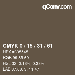 Color code: CMYK 0 / 15 / 31 / 61 | qconv.com