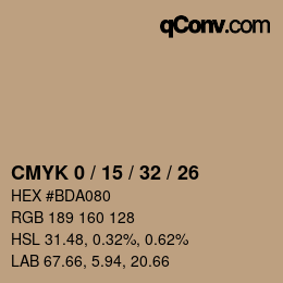 颜色代码: CMYK 0 / 15 / 32 / 26 | qconv.com