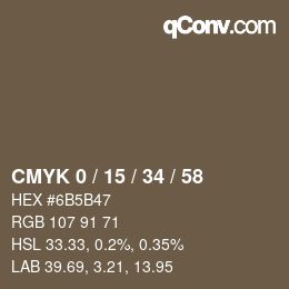 Farbcode: CMYK 0 / 15 / 34 / 58 | qconv.com