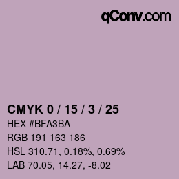 Color code: CMYK 0 / 15 / 3 / 25 | qconv.com