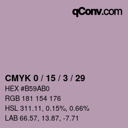 Color code: CMYK 0 / 15 / 3 / 29 | qconv.com