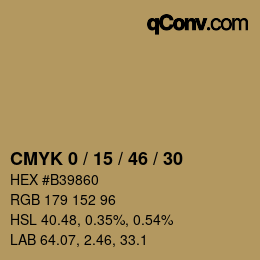 Color code: CMYK 0 / 15 / 46 / 30 | qconv.com