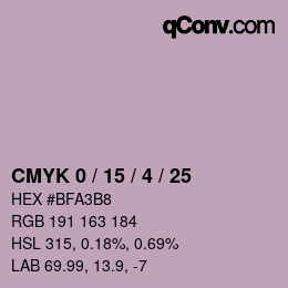 Color code: CMYK 0 / 15 / 4 / 25 | qconv.com