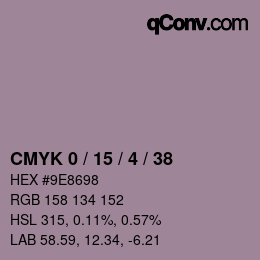 Color code: CMYK 0 / 15 / 4 / 38 | qconv.com