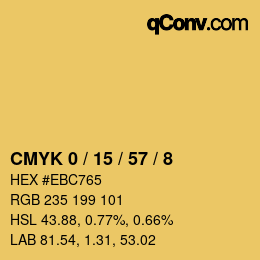 Color code: CMYK 0 / 15 / 57 / 8 | qconv.com