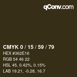 Color code: CMYK 0 / 15 / 59 / 79 | qconv.com