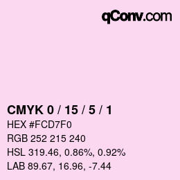 Color code: CMYK 0 / 15 / 5 / 1 | qconv.com