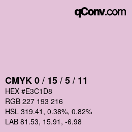 Color code: CMYK 0 / 15 / 5 / 11 | qconv.com