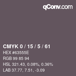 Color code: CMYK 0 / 15 / 5 / 61 | qconv.com