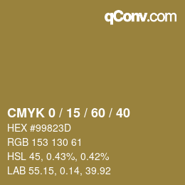 Color code: CMYK 0 / 15 / 60 / 40 | qconv.com