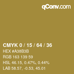 Color code: CMYK 0 / 15 / 64 / 36 | qconv.com