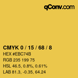 Color code: CMYK 0 / 15 / 68 / 8 | qconv.com