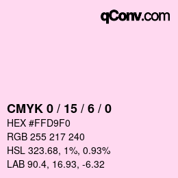 Color code: CMYK 0 / 15 / 6 / 0 | qconv.com
