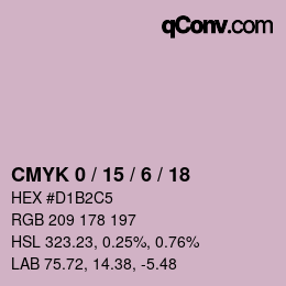 颜色代码: CMYK 0 / 15 / 6 / 18 | qconv.com