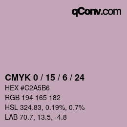 Color code: CMYK 0 / 15 / 6 / 24 | qconv.com