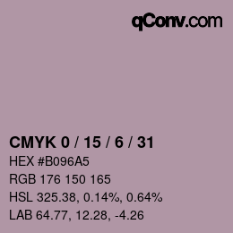 Color code: CMYK 0 / 15 / 6 / 31 | qconv.com