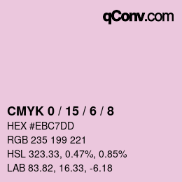 Color code: CMYK 0 / 15 / 6 / 8 | qconv.com