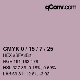 Color code: CMYK 0 / 15 / 7 / 25 | qconv.com