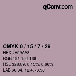 Color code: CMYK 0 / 15 / 7 / 29 | qconv.com