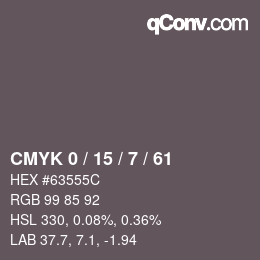 Color code: CMYK 0 / 15 / 7 / 61 | qconv.com