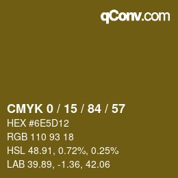 Color code: CMYK 0 / 15 / 84 / 57 | qconv.com