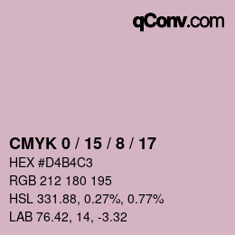 Color code: CMYK 0 / 15 / 8 / 17 | qconv.com
