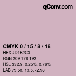 Color code: CMYK 0 / 15 / 8 / 18 | qconv.com