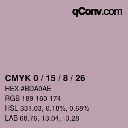 Color code: CMYK 0 / 15 / 8 / 26 | qconv.com