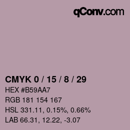 Color code: CMYK 0 / 15 / 8 / 29 | qconv.com