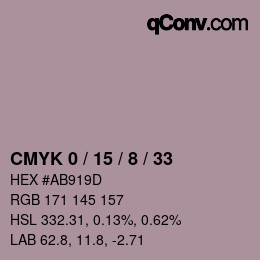 Color code: CMYK 0 / 15 / 8 / 33 | qconv.com