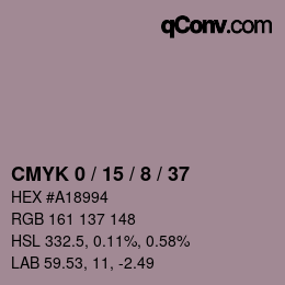 Color code: CMYK 0 / 15 / 8 / 37 | qconv.com