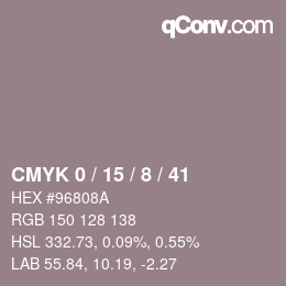 Color code: CMYK 0 / 15 / 8 / 41 | qconv.com
