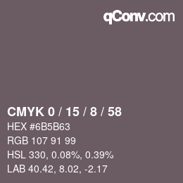 Color code: CMYK 0 / 15 / 8 / 58 | qconv.com