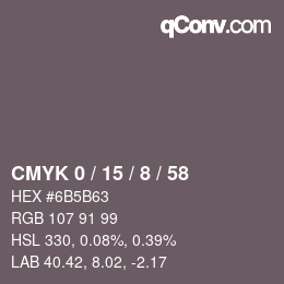 Color code: CMYK 0 / 15 / 8 / 58 | qconv.com