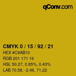 Color code: CMYK 0 / 15 / 92 / 21 | qconv.com