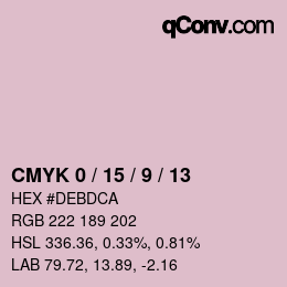 Color code: CMYK 0 / 15 / 9 / 13 | qconv.com