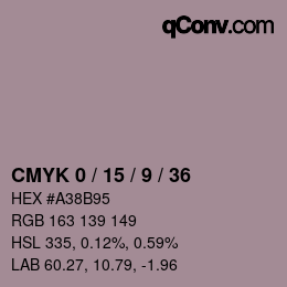 Color code: CMYK 0 / 15 / 9 / 36 | qconv.com