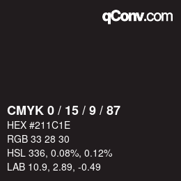 Color code: CMYK 0 / 15 / 9 / 87 | qconv.com