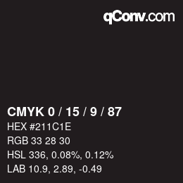 Color code: CMYK 0 / 15 / 9 / 87 | qconv.com