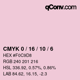 Color code: CMYK 0 / 16 / 10 / 6 | qconv.com