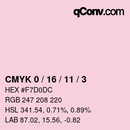 Color code: CMYK 0 / 16 / 11 / 3 | qconv.com