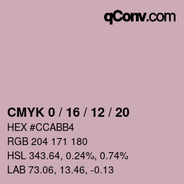 Color code: CMYK 0 / 16 / 12 / 20 | qconv.com