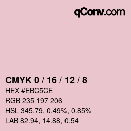Color code: CMYK 0 / 16 / 12 / 8 | qconv.com