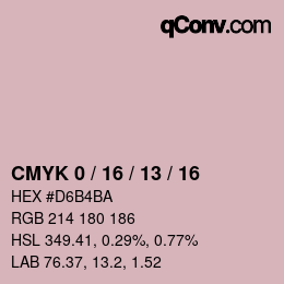 カラーコード: CMYK 0 / 16 / 13 / 16 | qconv.com